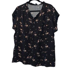 New Buffalo Ladies' Flutter Sleeve Floral Top sz XL